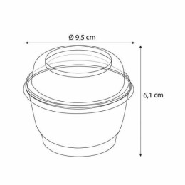 Coupe à dessert PP et couvercle APET 20 cl - par 20