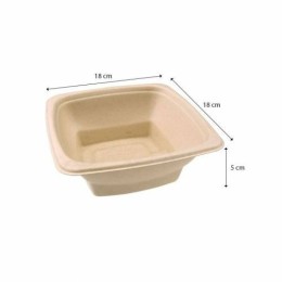Saladier bio carré 75 cl 18 cm - par 75