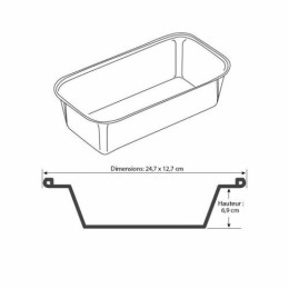 Moule rectangulaire aluminium MO 1600 160 cl - par 100