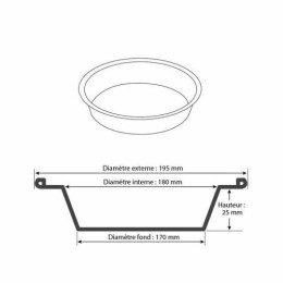 Tourtière aluminium TO195 55 cl - par 100