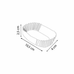 Caissette ovale plissée papier blanc 10,5 cm - par 1000