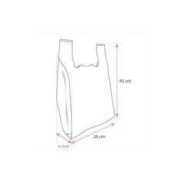 Sac bretelles amidon 50 µ qualité premium 45 x 26 + 6 cm - par 500