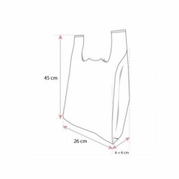 Sac bretelles blanc PEBD 50 µ - 45 x 26 + 6 cm - par 500