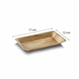 Assiette rectangle palmier 17 x 12 cm - par 25