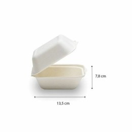 Boite burger bagasse 13,5 x 13,5 x 8 cm - par 125