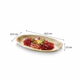 Plat ovale palmier 34,5 x 23,5 x 2,5 cm - par 25