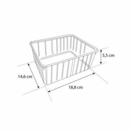 Barquette plastique micro-ondable 110 cl avec couvercle - par 100
