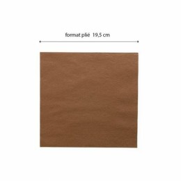Serviette ouate chocolat 39 x 39 cm - par 100