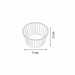 Caissette ronde plissée H. 2 cm ø 7 cm - par 1000