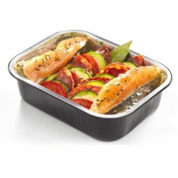 Barquette aluminium noir lisse Ready2Cook 725 ml - par 110