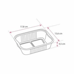 Barquette aluminium noir lisse Ready2Cook 750 ml - par 110