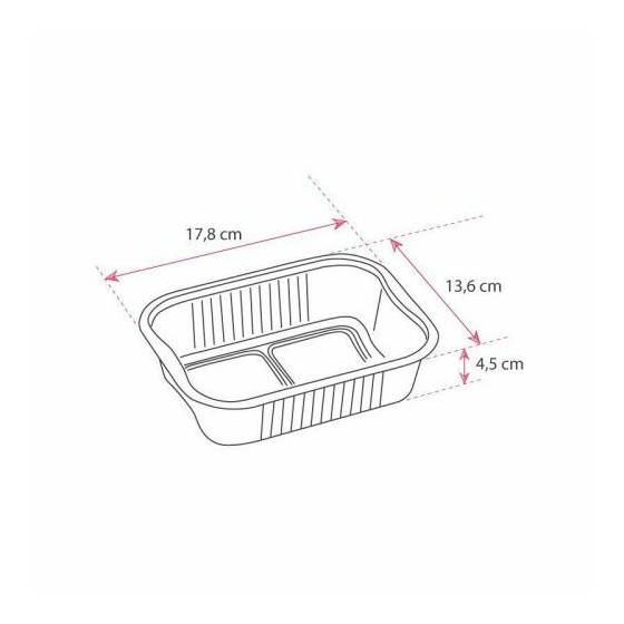 Barquette aluminium noir lisse Ready2Cook 725 ml - par 110
