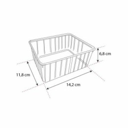 Barquette plastique micro-ondable 75 cl avec couvercle - par 200