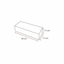 Boîte à buche carton blanc 40 x 11 x 11 cm - par 25