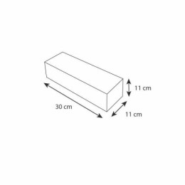 Boîte à buche carton blanc 30 x 11 x 11 cm - par 25