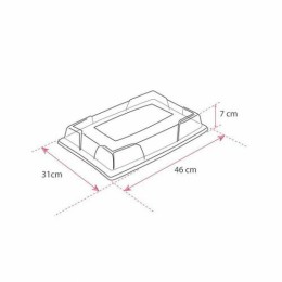 Couvercle PET pour plateau 46 x 30,5 cm - par 5