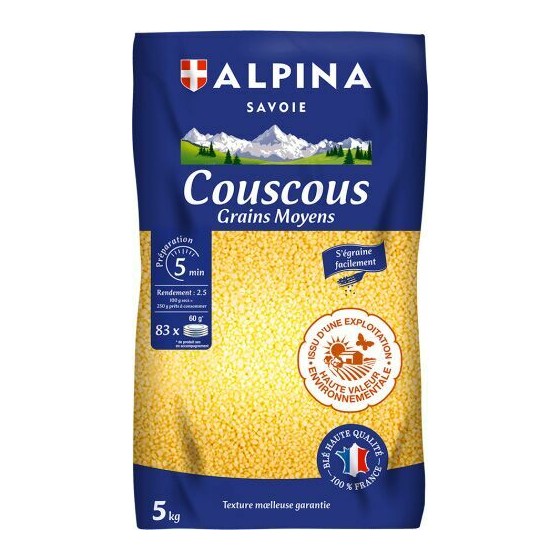 Semoule coucous moyen - par 5 kg Semoule coucous moyen - par 5 kg