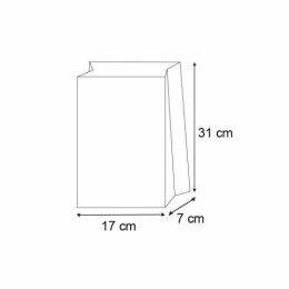 Sac kraft brun 30 x 17 + 7 cm - par 1000