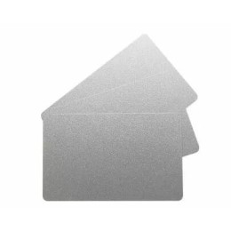 Carte vierge argent PVC 85,6 x 54 mm - par 100