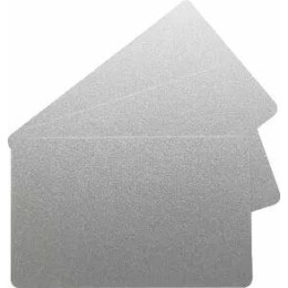 Cartes PVC argent Edikio Access Flex et Duplex 8,56 x 5,4 cm - par 100