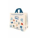 Sac réutilisable PP tissé imprimé poissonnerie 45 x 40 + 22 cm - par 25