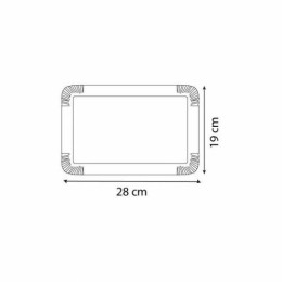 Plateau traiteur en carton double face or et argent 19 x 28 cm - par 25