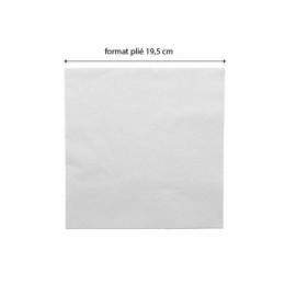 Serviette ouate blanc 39 x 39 cm - par 100