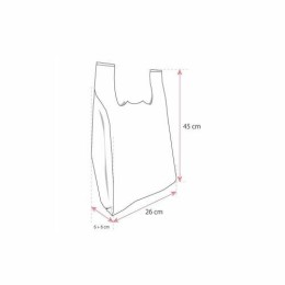 Sac bretelles translucide PEBD 50 µ  45 x 26 + 6 cm - par 500