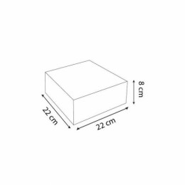 Boite pâtissière blanche en carton 22 x 22 x 8 cm - par 50