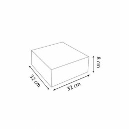 Boite pâtissière blanche en carton 32 x 32 x 8 cm - par 50