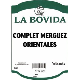 Complet merguez orientale - par 10 kg
