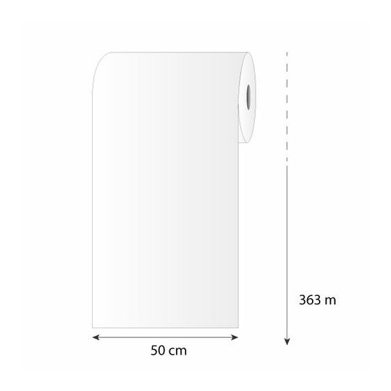 Papier paraffiné 1 face "Origine France" 50 g/m² bobine 50 cm x 363 m - par 10 kg