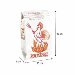 Sac rotisserie kraft 40 x 25 + 9 cm - par 100