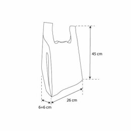 Sac bretelles en rouleau 13 µ 45 x 26 + 6 cm - par 800