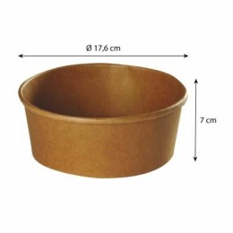 Pot à salade kraft brun 125 cl - par 50