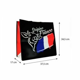 Sac réutilisable PP non tissé "Bleu blanc rouge" 37,5 x 34,5 + 17 cm - par 100