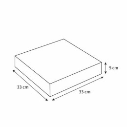 Boite pâtissière blanche en carton 33 x 33 x 5 cm - par 50