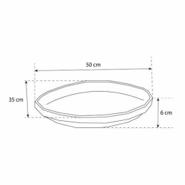 Plateau fruits de mer ovale 50 x 35 cm - par 30
