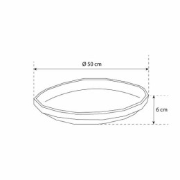 Plateau fruits de mer polystyrène rond blanc Ø 50 cm - par 20