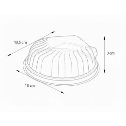 Couvercle pour coquille Saint Jacques aluminium ou plastique 12,5 cm - par 100