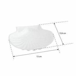 Coquille Saint Jacques plastique blanche 13 cm - par 100