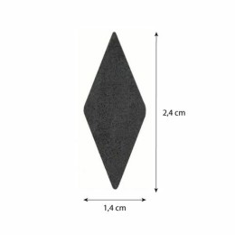Azyme losange noir 24 x 14 mm - par 260