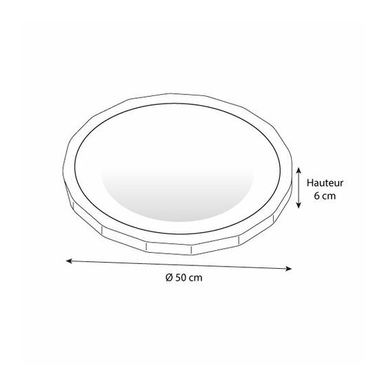 Plateau fruits de mer rond noir ø 50 cm - par 20 Plateau fruits de mer rond noir ø 50 cm - par 20