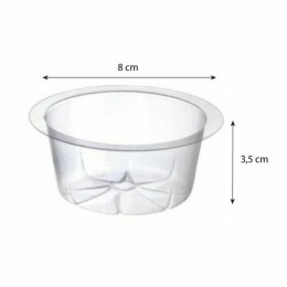 Moule timbale PET cristal 35 x 80 mm - par 100