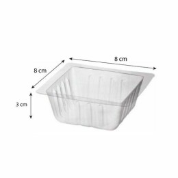 Moule aspic carré PET cristal 30 x 80 x 30 mm - par 250
