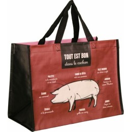 Sac cabas "Charcuterie" 36 + 20 x27 cm - par 100