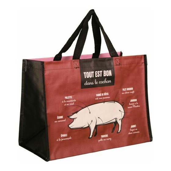 Sac cabas "Charcuterie" 20 x 27 + 36 cm - par 100 Sac cabas "Charcuterie" 20 x 27 + 36 cm - par 100