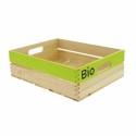 Cagette bois avec logo bio 40 x 30 x 12 cm