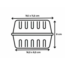Boite Cristal Patipack 2 bouchées APET - par 400