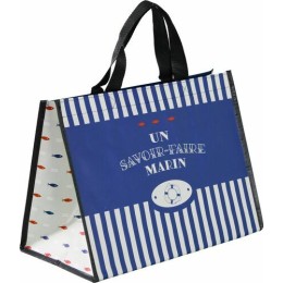 Sac tissé "Poissonnerie"  27 x 36 + 20 cm  - par 125